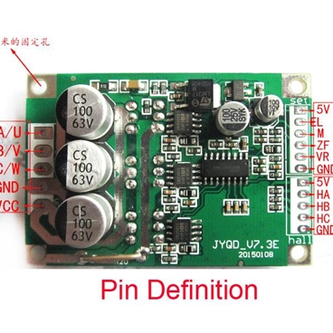 DC12V-36V 500W Brushless Motor Controller Hall Motor Balanced Car Driver Board TX6904 QS-909