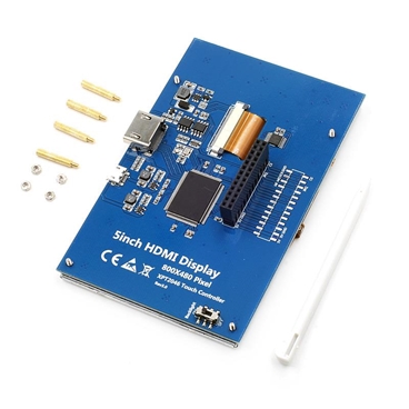 5 Inch TFT LCD HDMI Monitor with Touch Function for Raspberry Pi 3B/3B+/4B