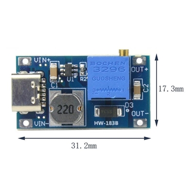 Type-C MT3608 DC-DC Adjustable Boost Module