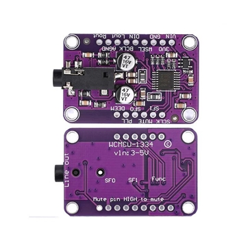 UDA1334A I2S Stereo Decoder Board 3.3V~5V